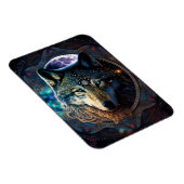 Mystical Wolf Moon Mandala Magnet (Rechte Seite)