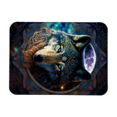 Mystical Wolf Moon Mandala Magnet (Horizontal)