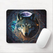 Mystical Wolf Moon Mandala Mousepad (Mit Mouse)