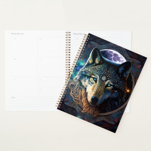 Mystical Wolf Moon Mandala Planer (Anzeige)
