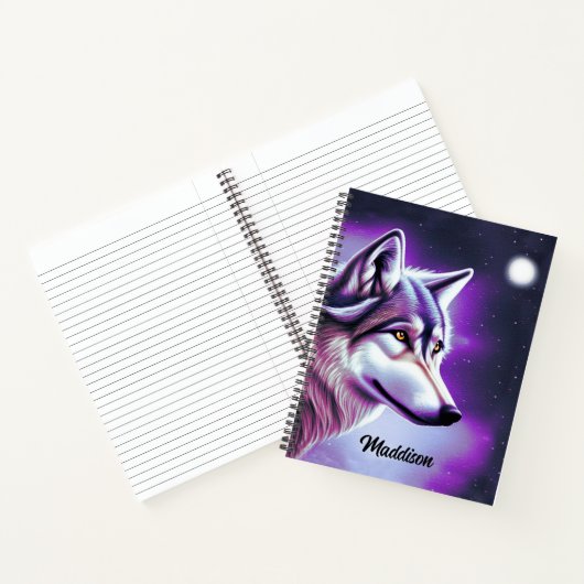 Mystical Wolf Notebook Notizblock (Innenseite)