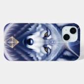 Mystical Wolf Portrait Art Case-Mate iPhone Hülle (Rückseite (Horizontal))