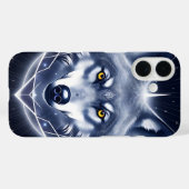 Mystical Wolf Portrait Art Case-Mate iPhone Hülle (Rückseite (Horizontal))