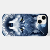 Mystical Wolf Portrait Art Case-Mate iPhone Hülle (Rückseite (Horizontal))