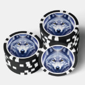 Mystical Wolf Portrait Art Pokerchips (Stapel)