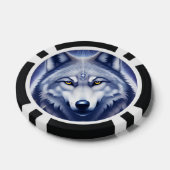Mystical Wolf Portrait Art Pokerchips (Einzeln)