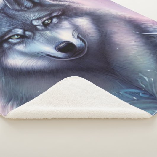 Mystical Wolf Sherpa Blanket Sherpadecke (3/4)