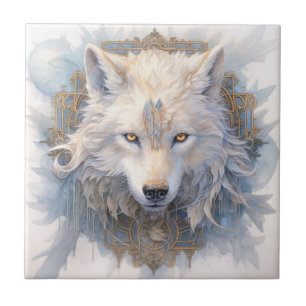 Mystical Wolf Tile Fliese