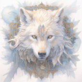 Mystical Wolf Vinyl Sticker (Vorderseite)