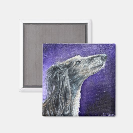Mystical Wolfhound Magnet (Vorderseite/Rückseite)