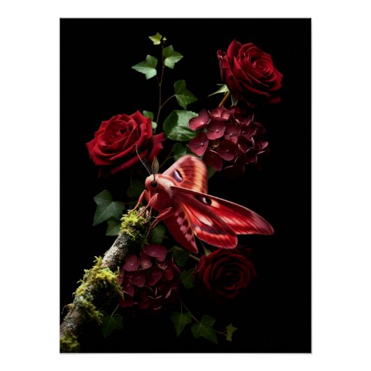 Mystical Woodland Moth Poster (Vorderseite)