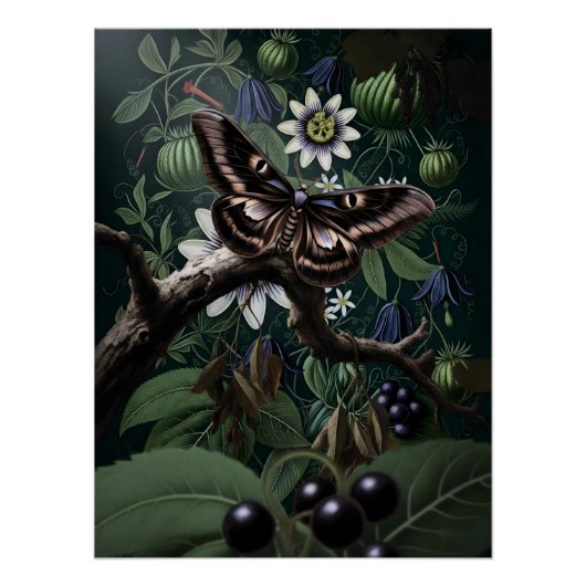 Mystical Woodland Moth Poster (Vorderseite)