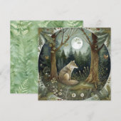 Mystical Woodland Wolf Dankeskarte (Vorne/Hinten)
