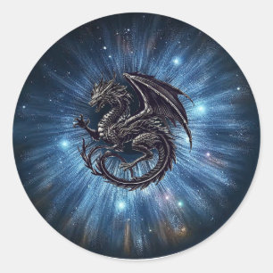 Mystical Wyvern Eye Runder Aufkleber