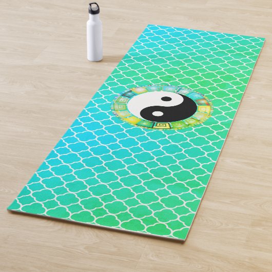 Mystical Yin Yang Symbol auf Quatrefolie Yogamatte (Beispiel)