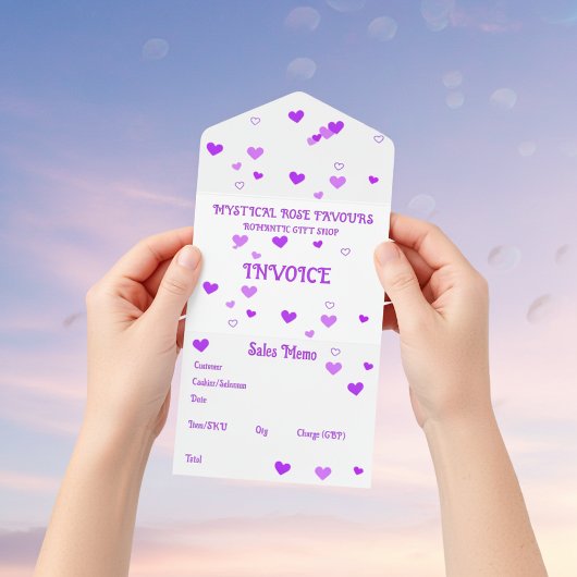 MysticalRoseFavours Gift Shop Rechnung All In One Einladung