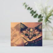 Mysticism Cat Atmosphere Postkarte (Stehend Vorderseite)