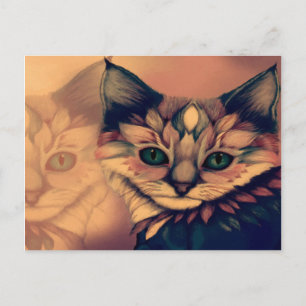 Mysticism Cat Atmosphere Postkarte