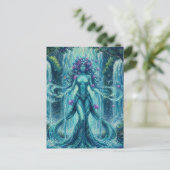 MysticWaterFallHexe Postkarte (Stehend Vorderseite)