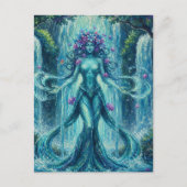 MysticWaterFallHexe Postkarte (Vorderseite)