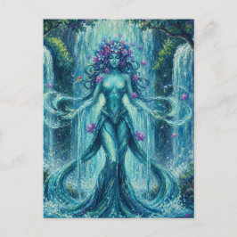 MysticWaterFallHexe Postkarte