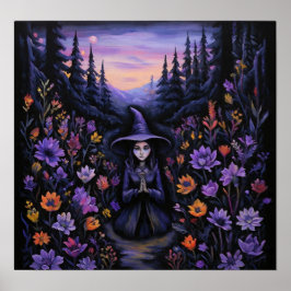 MysticWildFlowerHexe Poster
