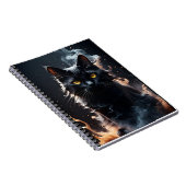 Mystifizierte schwarze Katze in einem Dunst des Ra Notizblock (Rechte Seite)