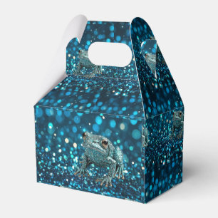 Mystik des blauen Dimentee-Frosches auf blauem Bok Geschenkschachtel