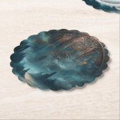 Mystik-Gotik-Steampunk - Blaue Kupfer-Patina Untersetzer (angewinkelt)