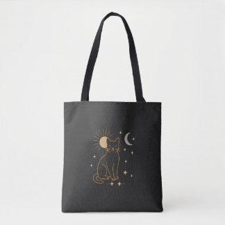 Mystik-Katzen-Tragetasche - Minimalistische himmli Tasche