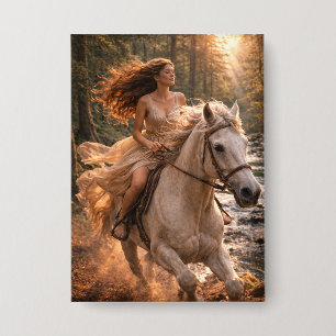 Mystik Woman Anstecker – Galaktisch schön Button