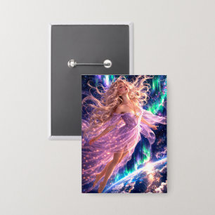 Mystik Woman Anstecker – Galaktisch schön Button