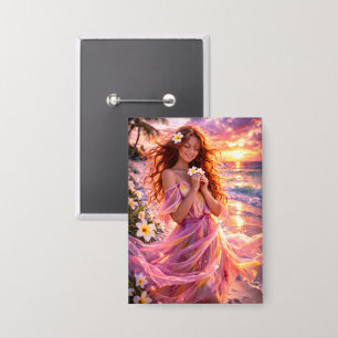 Mystik Woman Anstecker – Galaktisch schön Button