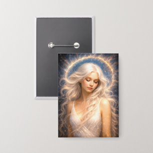 Mystik Woman Anstecker – Galaktisch schön Button