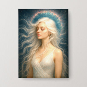 Mystik Woman Anstecker – Galaktisch schön Button