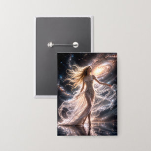 Mystik Woman Anstecker – Galaktisch schön Button