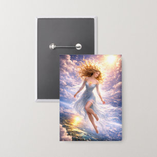 Mystik Woman Anstecker – Galaktisch schön Button