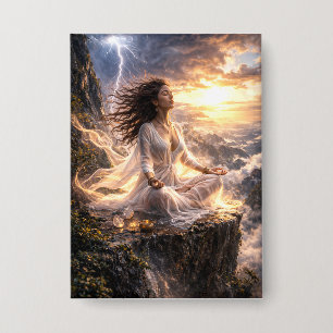 Mystik Woman Anstecker – Galaktisch schön Button