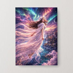 Mystik Woman Anstecker – Galaktisch schön Button