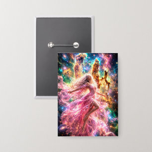 Mystik Woman Anstecker – Galaktisch schön Button
