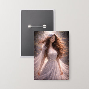 Mystik Woman Anstecker – Galaktisch schön Button