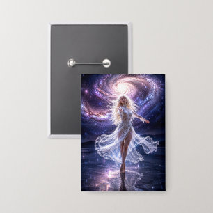 Mystik Woman Anstecker – Galaktisch schön Button