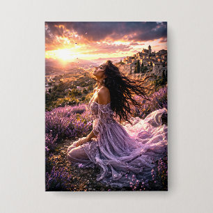 Mystik Woman Anstecker – Galaktisch schön Button