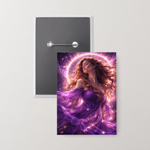 Mystik Woman Anstecker – Galaktisch schön Button