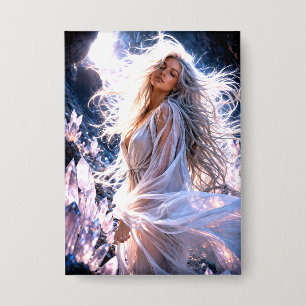 Mystik Woman Anstecker – Galaktisch schön Button