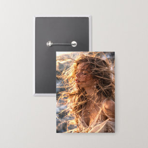 Mystik Woman Anstecker – Galaktisch schön Button