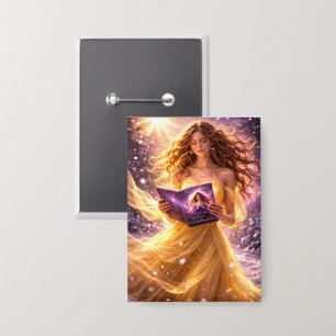 Mystik Woman Anstecker – Galaktisch schön Button