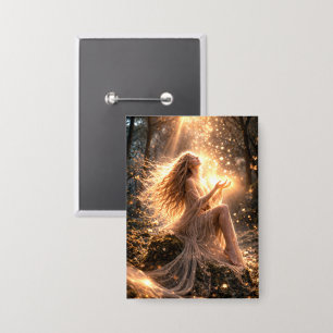 Mystik Woman Anstecker – Galaktisch schön Button