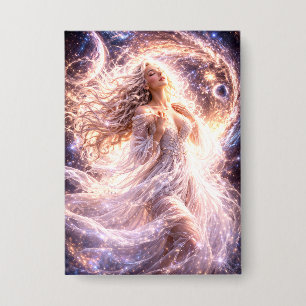 Mystik Woman Anstecker – Galaktisch schön Button