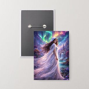 Mystik Woman Anstecker – Galaktisch schön Button
